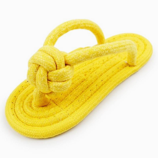 Slipper kauw speeltje - geel