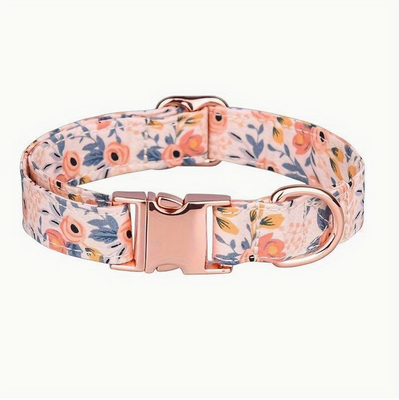 Halsband bloemenprint oranje