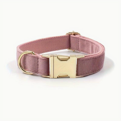 Halsband fluweel roze