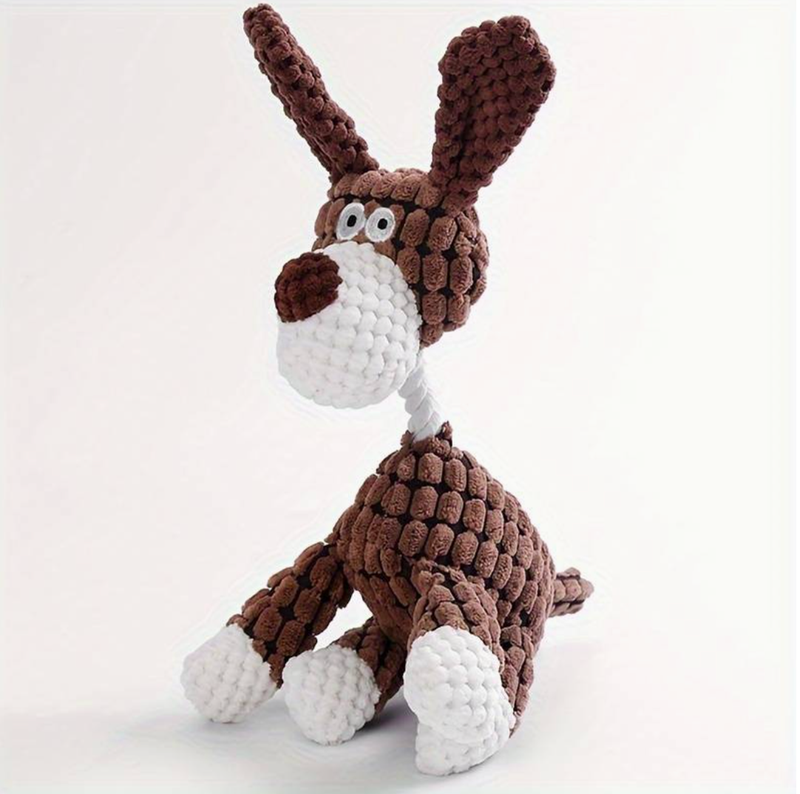 Pluche Ezel - bruin/wit