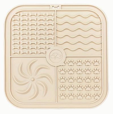 Siliconen Likmat - zuignappen - beige