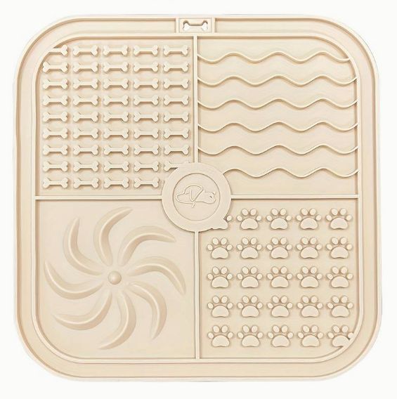 Siliconen Likmat - zuignappen - beige