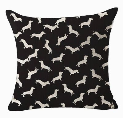 Kussenhoes "Honden opdruk - Teckel"
