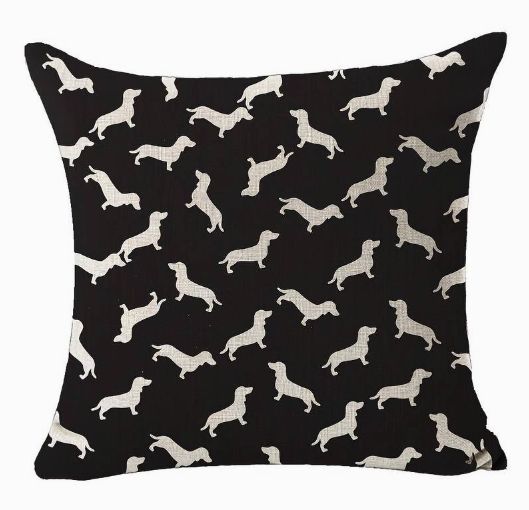 Kussenhoes "Honden opdruk - Teckel"
