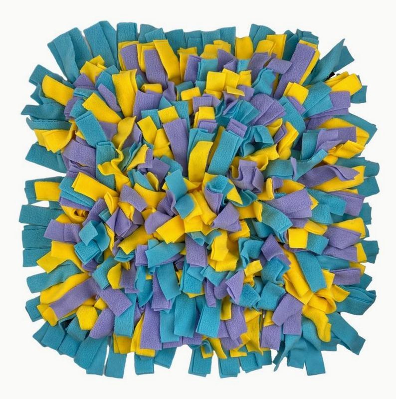 Snuffelmat vierkant large blauw