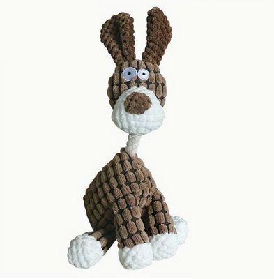 Pluche Ezel - bruin/wit