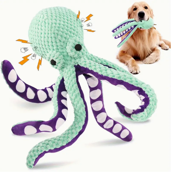 Pluche Octopus groen