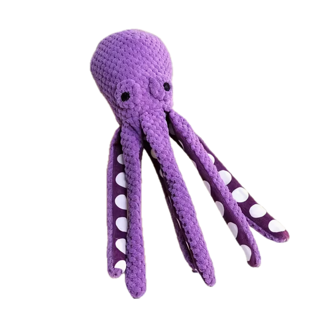 Pluche Octopus paars