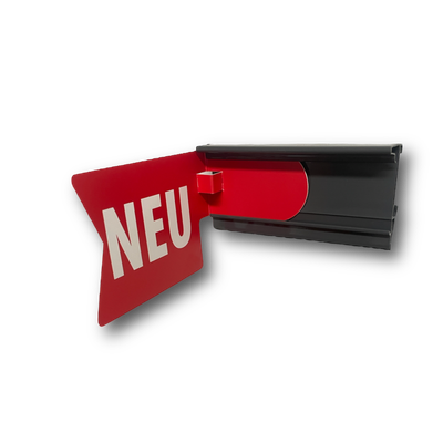 Regalstopper für ESL (Electronic Shelf Label) zum Einstecken bis plano 120 x 140 mm in Ihrer Wunschform