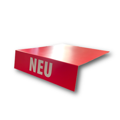 Regalauflieger bis 290 mm breit - rechteckige Kommunikationsfläche (nach unten gefaltet)