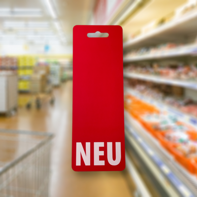Neckhanger, Anhänger, Hangtags, Flaschenanhänger mit Euronormloch