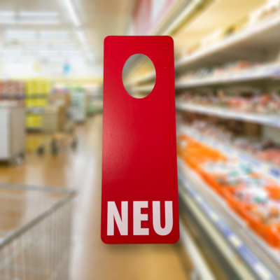 Neckhanger, Anhänger, Hangtags, Flaschenanhänger mit Lochstanzung