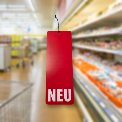 Neckhanger, Anhänger, Hangtags, Flaschenanhänger mit Gummischlaufe