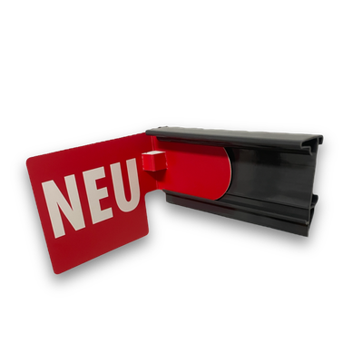 Regalstopper für ESL (Electronic Shelf Label) zum Einstecken bis plano 120 x 140 mm in rechteckig
