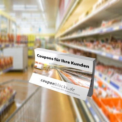 Couponblock, 30 bis 50 Blatt, Couponformat bis 100 x 97 mm (B x H)