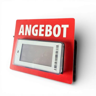 Scannerleistenschild plano bis 100 x 140 mm, rechteckig oder Sonderform, mit Sichtfenster für ESL (Elektronische Preisschilder)