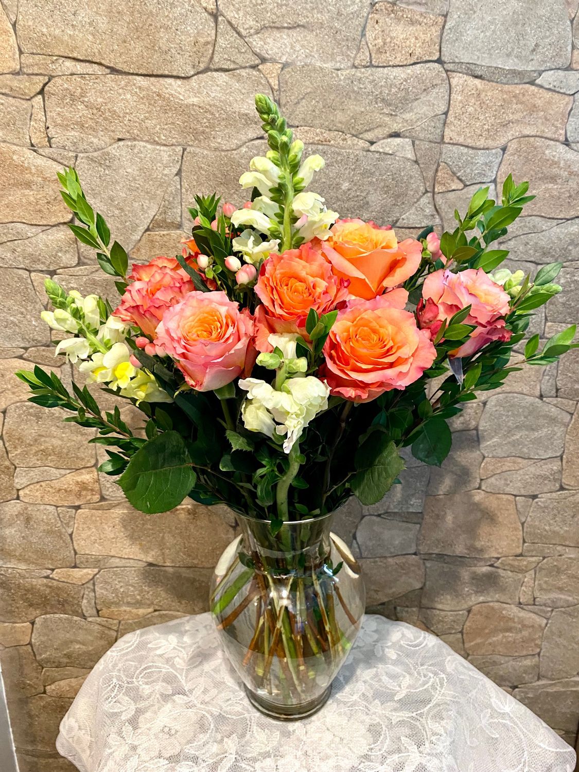 $95 Seasonal Fresh Flower Vase Arrangement