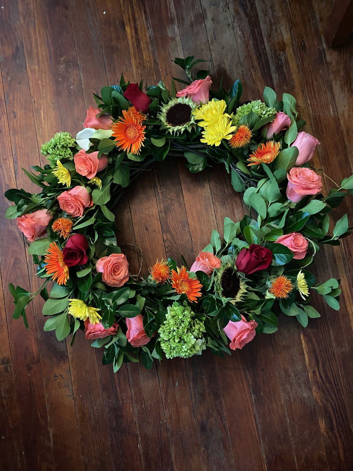 $175 Fresh Flower Ocean Wreath For Beach Memorial Service