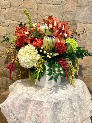 $350 Seasonal Fresh Flower Fall/Thanksgiving Arrangement