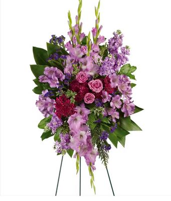 $225 Fresh Flower Easel Funeral Sympathy Arrangement