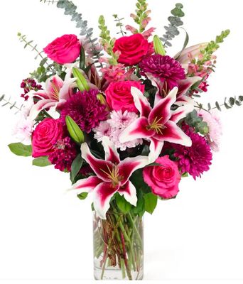 $150 Fresh Flower Funeral Sympathy Vase Arrangement