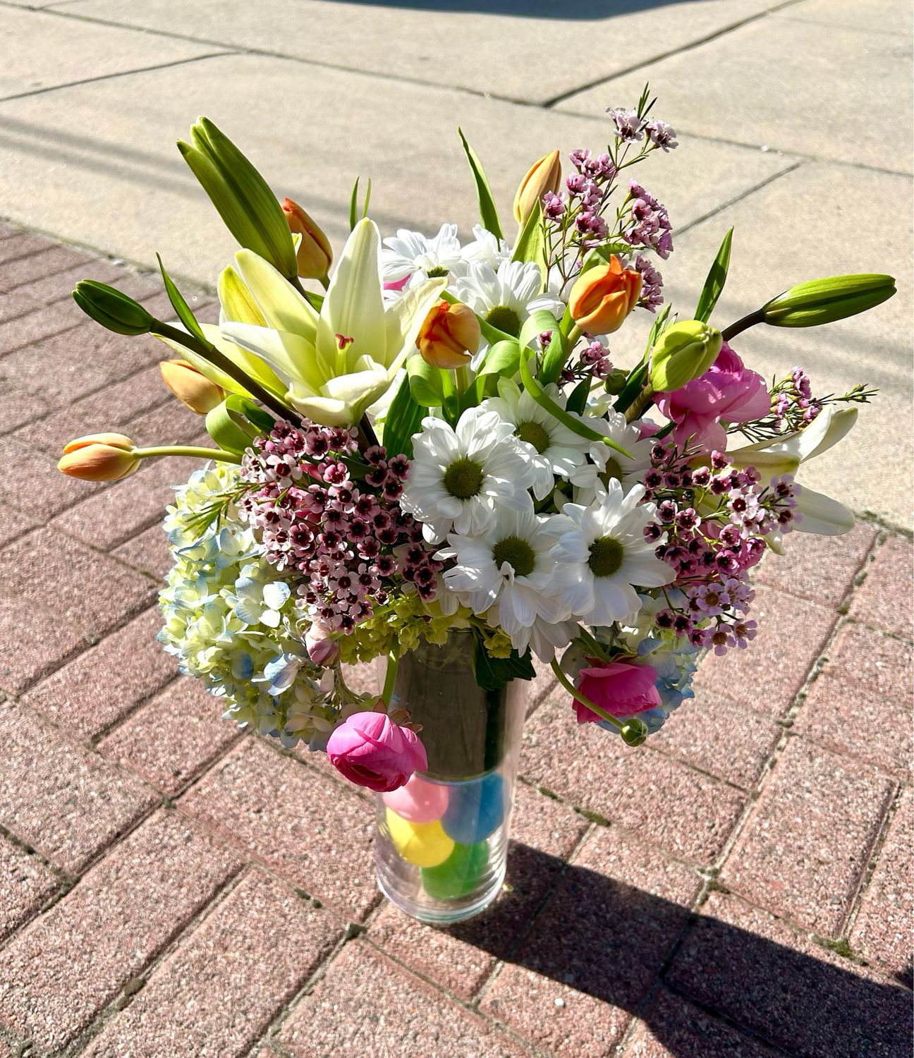 $125 Easter Fresh Flower Vase Arrangement