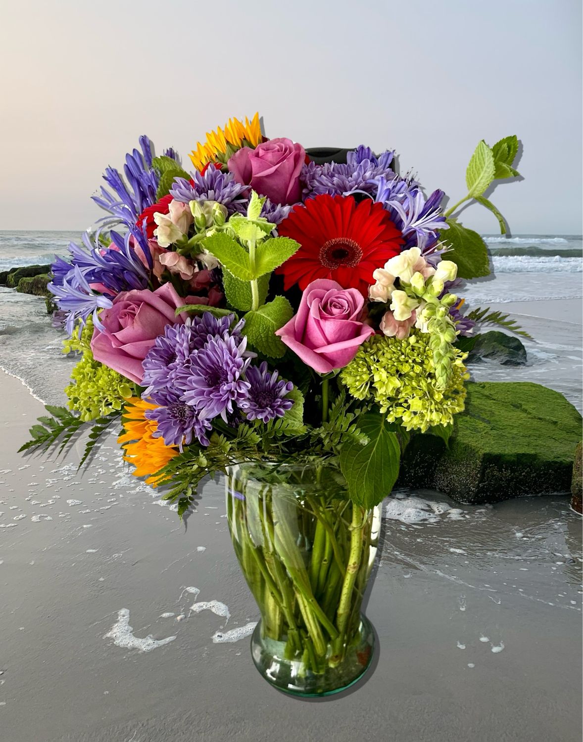 $200 Seasonal Fresh Flower Vase Arrangement