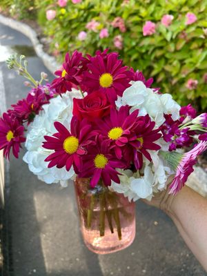 $65 Seasonal Fresh Flower Vase Arrangement