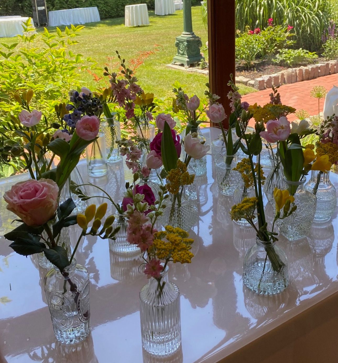 $100 (5 Assorted Fresh Flower Bud Vases at $20 Each)