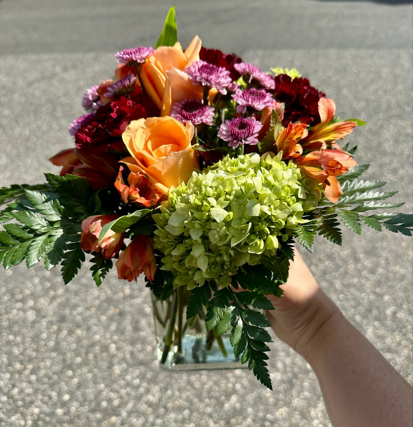 $55 Seasonal Fresh Flower Vase Arrangement - DESIGNER’S CHOICE - Actual Flowers May Vary