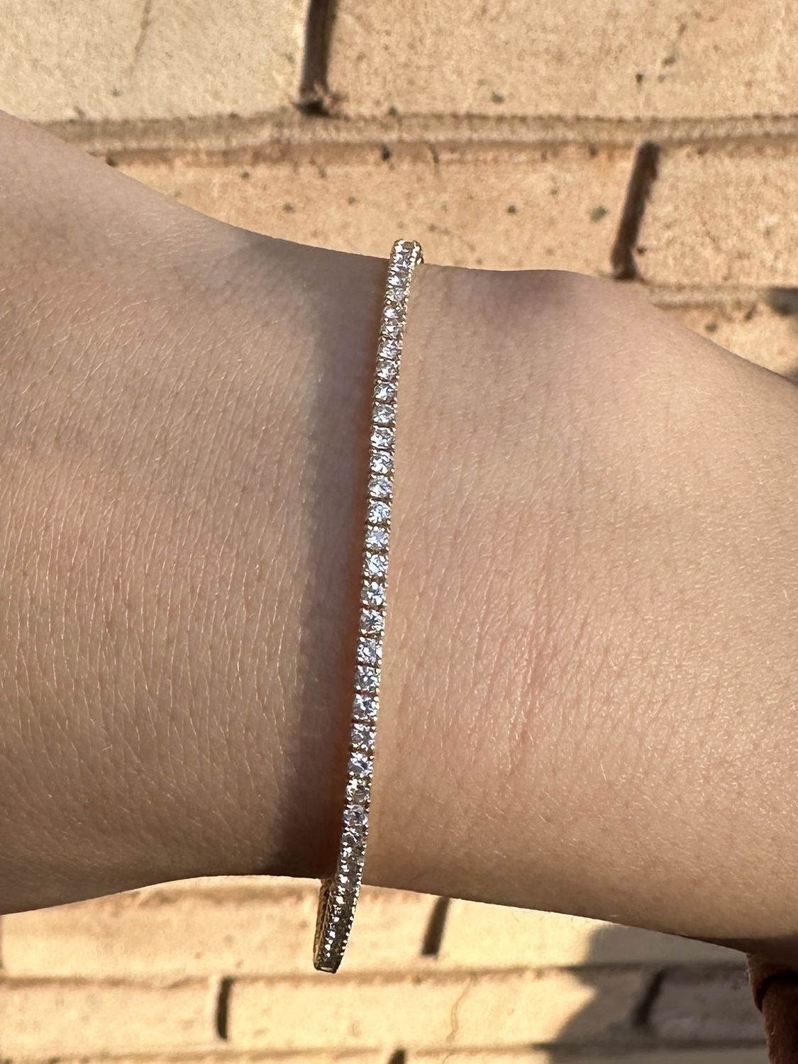 14K Yellow Gold 1.95ctw Diamond Tennis Bracelet