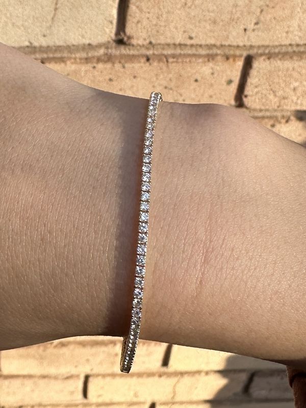 14K Yellow Gold 1.95ctw Diamond Tennis Bracelet