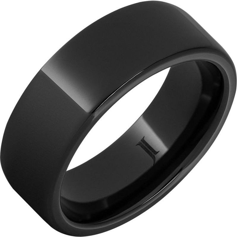 CLASSIC BLACK DIAMOND CERAMIC™ RING 8mm Sz 5-16