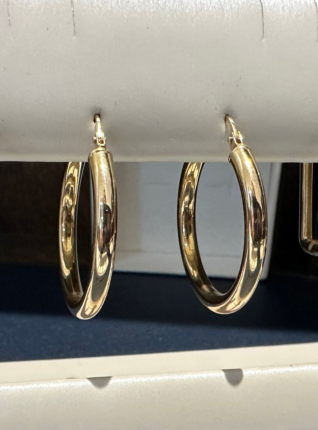 14k Yellow Gold 1&quot; Tube Hoops
