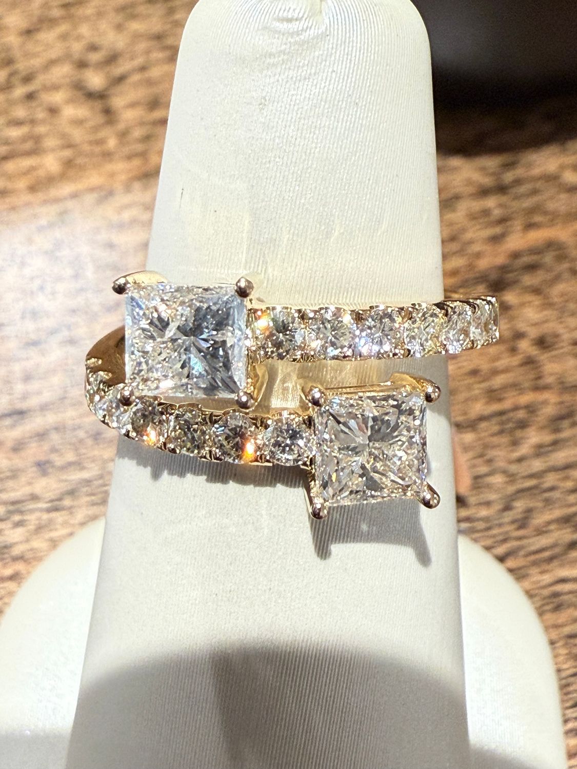 14 yg Princess Cut Diamond Ring/  Prin  2.02ctw ring