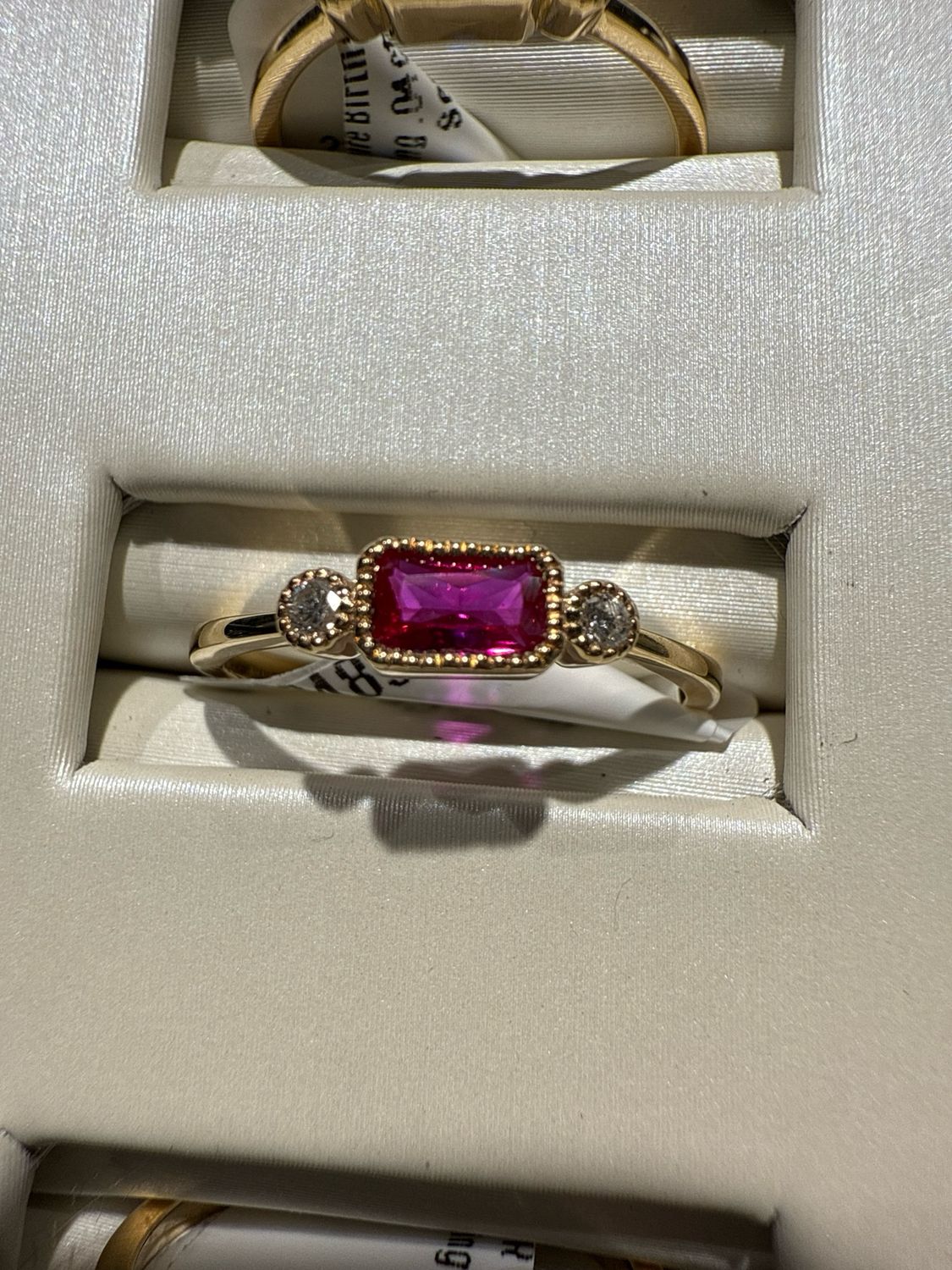 10ky Ruby Birthstone Ring .04 ctw July