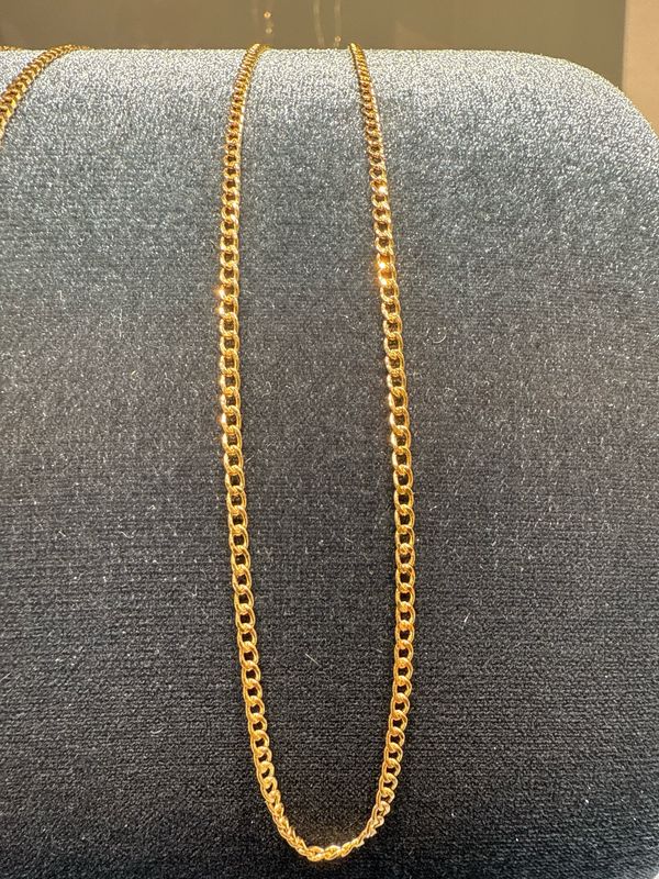 10k Yellow Gold 18&quot; Curb Chain - Hollow