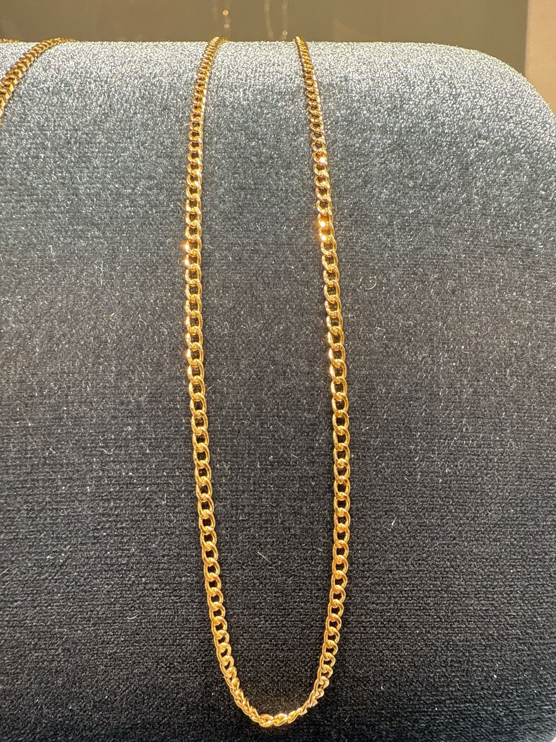 10k Yellow Gold 18&quot; Curb Chain - Hollow