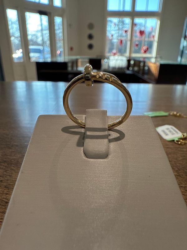 14k Yellow Gold Nail Ladies Ring sz 7