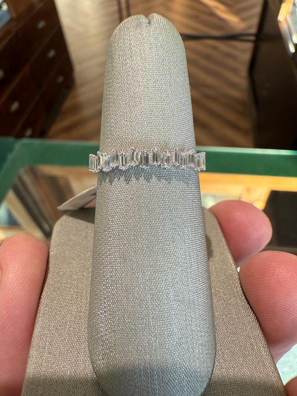 14k White Gold Baguette Fashion Ring .306 ct