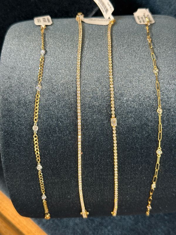 14K Yellow Gold 1.95ctw Diamond Tennis Bracelet