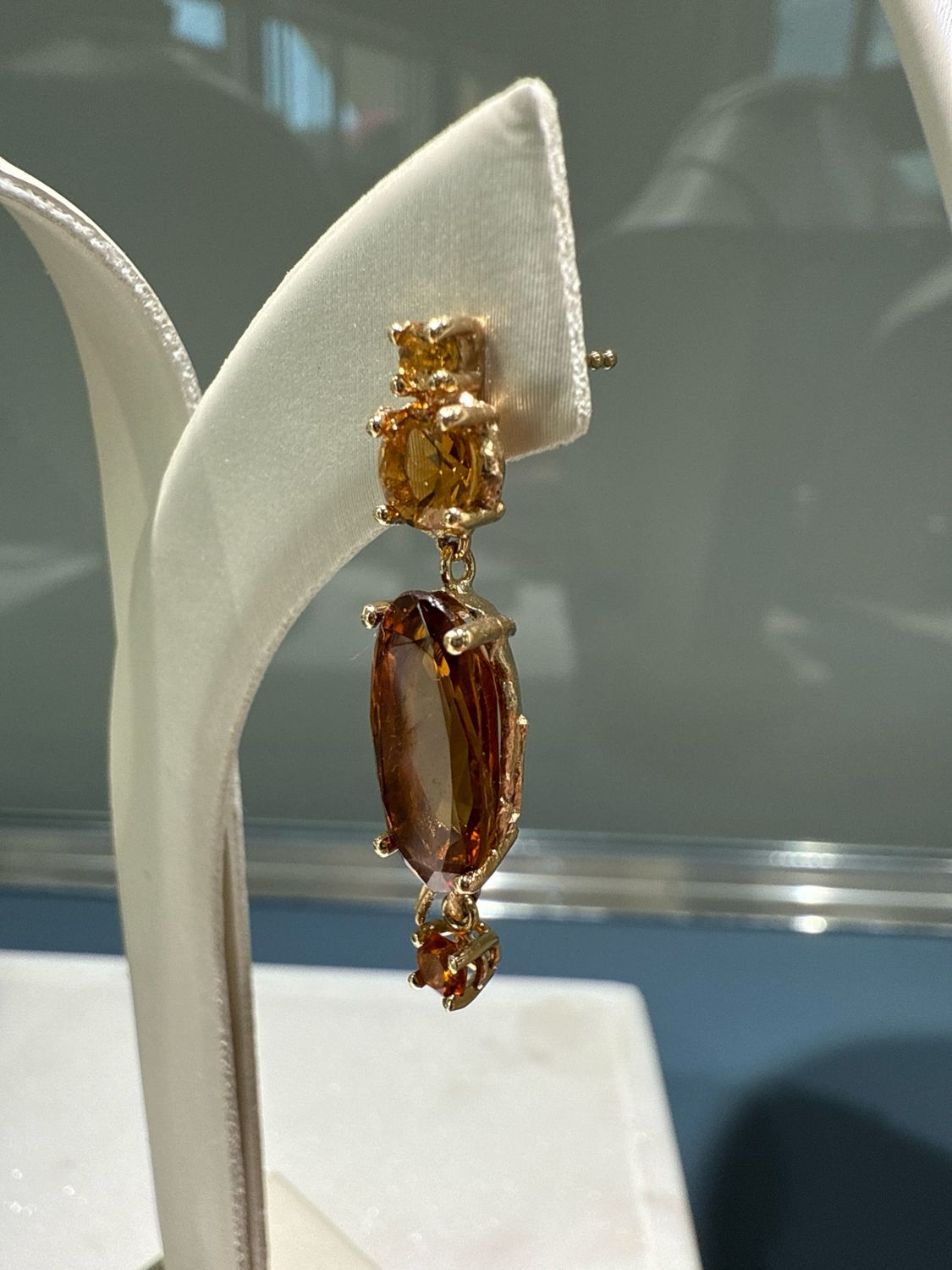 14k Yellow Gold Citrine Drop Earrings Klein Jewelry Co. Design