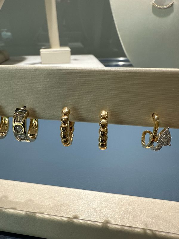 14k Yellow Gold Bujukan Huggie Earrings 15mm