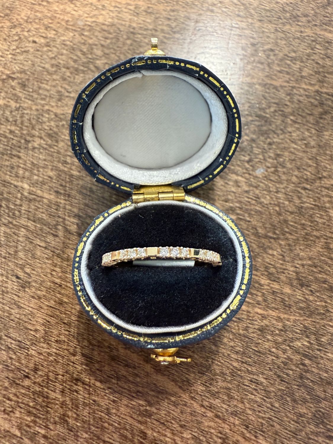 14k Yellow Gold Diamond Stackable Wedding Band .18ct Dia