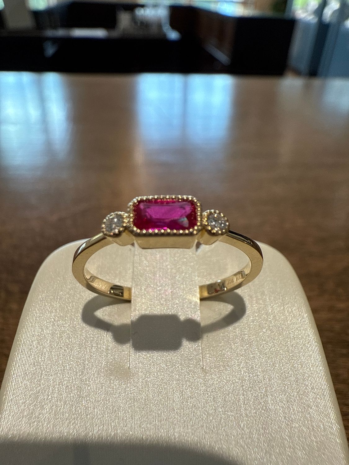 10ky Ruby Birthstone Ring .04 ctw July