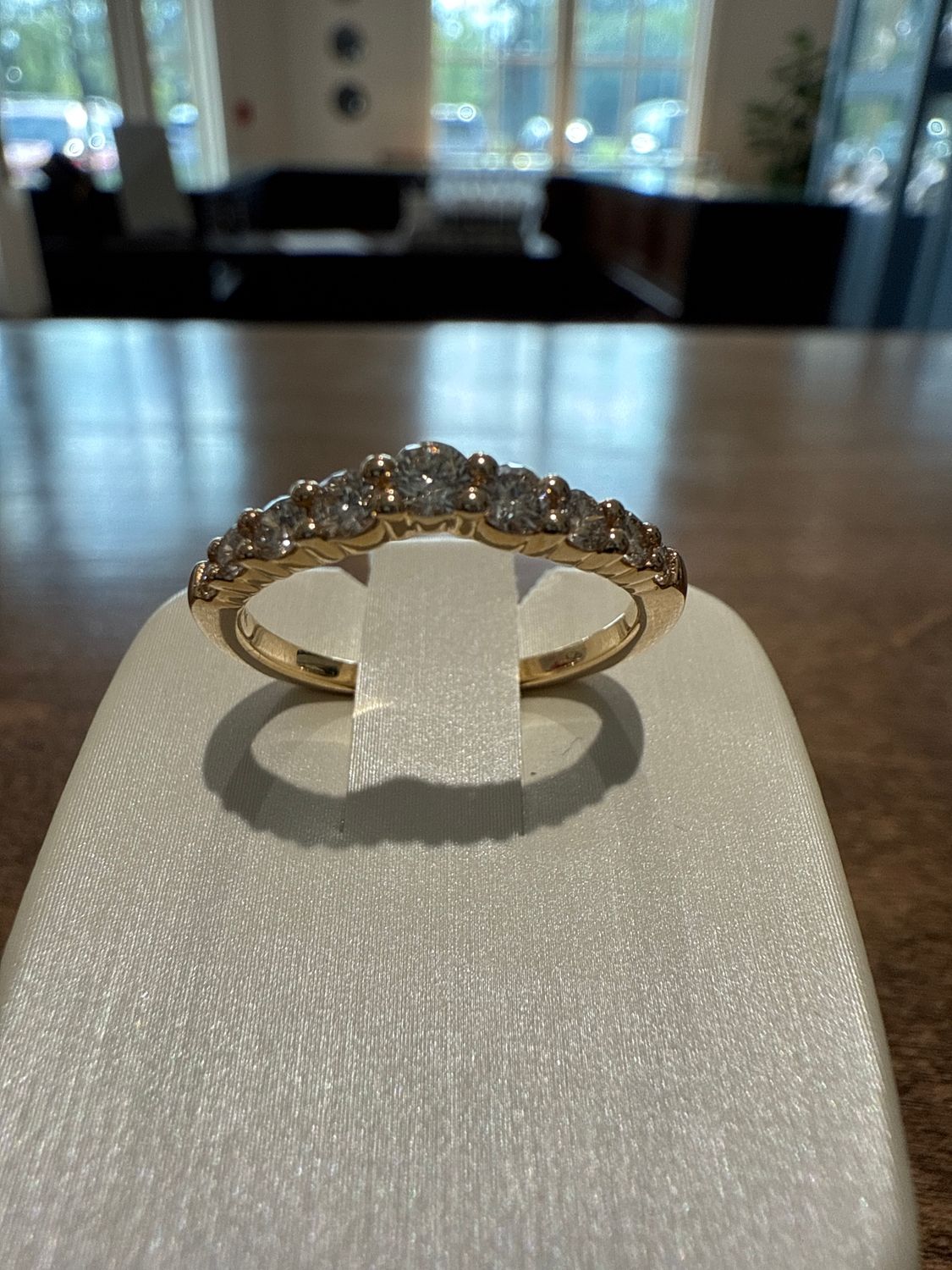 14K Yellow Gold .50Ctw Diamond Contour Band