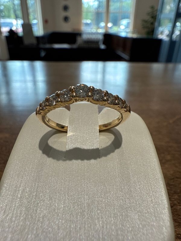 14K Yellow Gold .50Ctw Diamond Contour Band