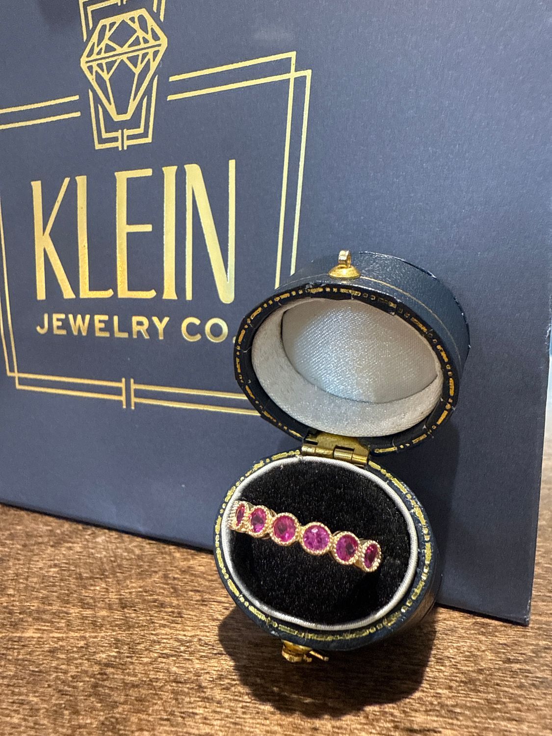 14k Yellow Gold Bezel Set 1ctw Ruby Band
