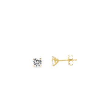 14k Yellow Gold .75ctw Martini Style Lab Grown Diamond Studs