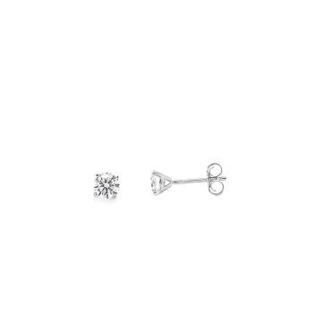 14k White Gold .50ctw Martini Style Lab Grown Diamond Studs